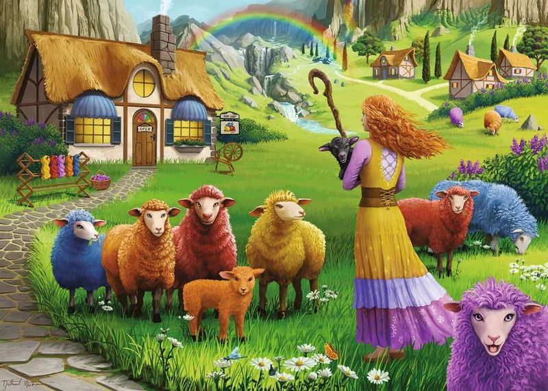 Ravensburger  1000 PCS The Happy Sheep Yarn Shop