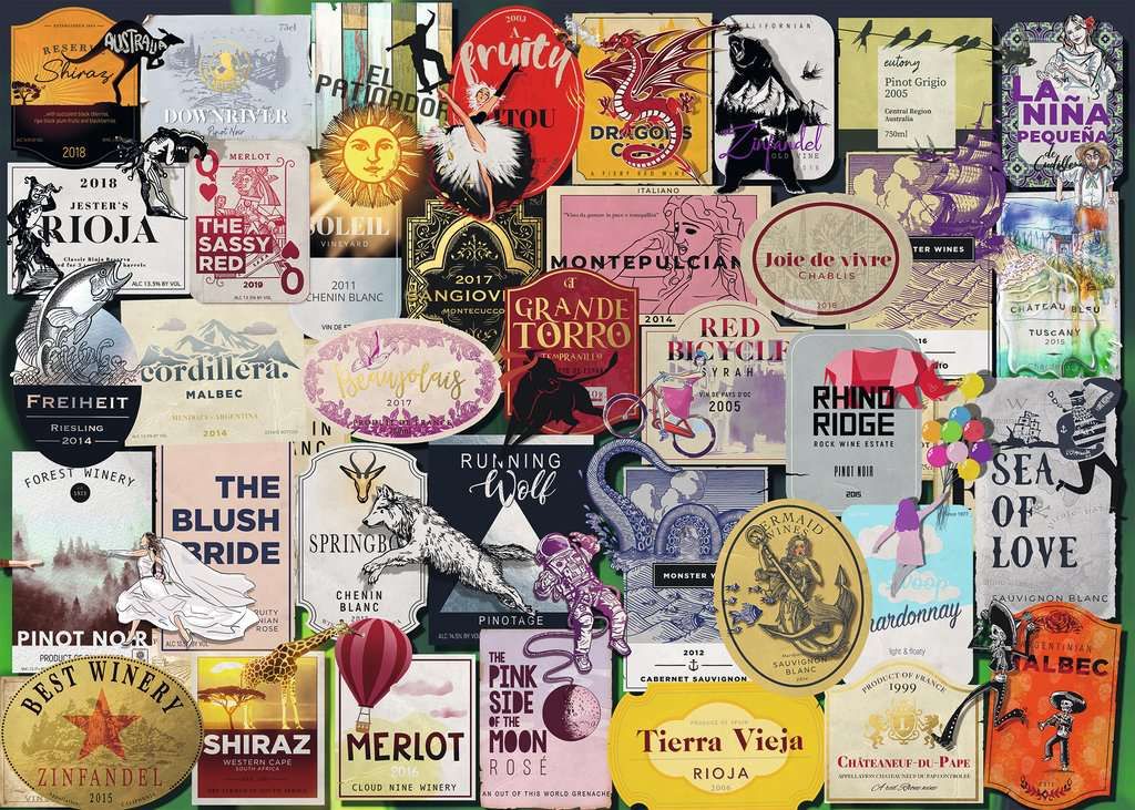 Ravensburger 1000 PCS Wine Labels