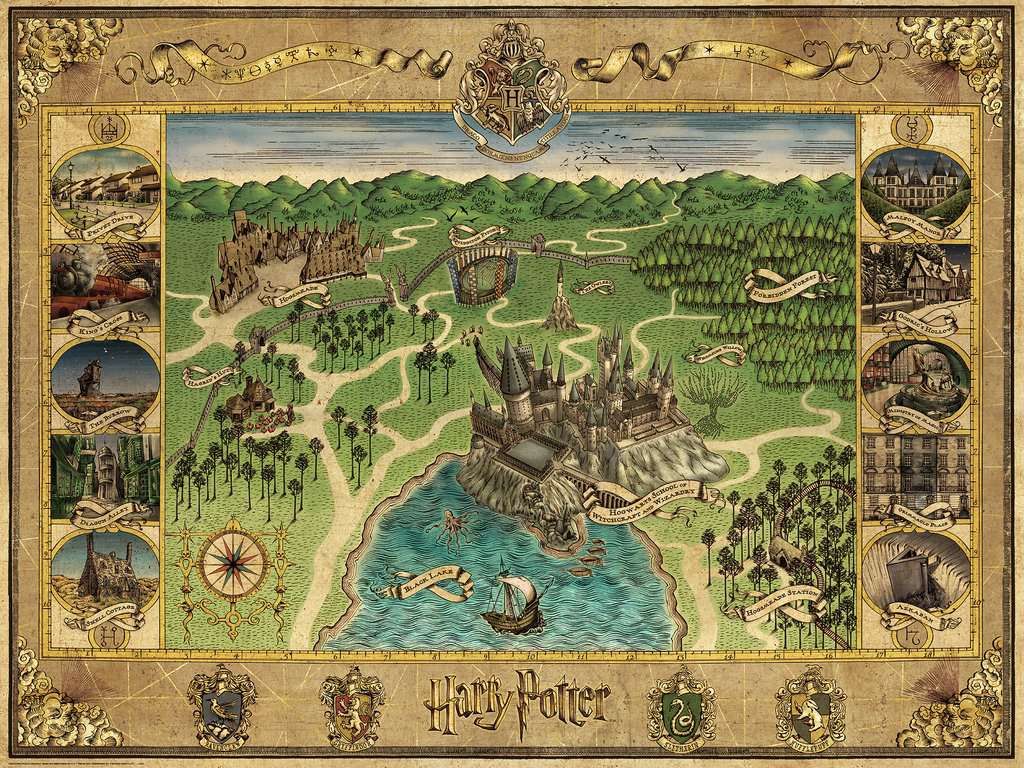 Ravensburger 1500PCS  Hogwarts Map
