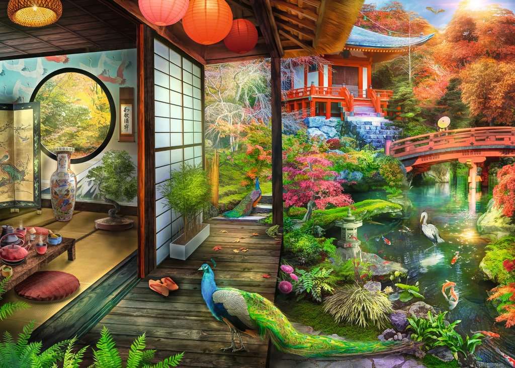 Ravensburger 1000 PCS Kyoto Japanese Garden Teahouse