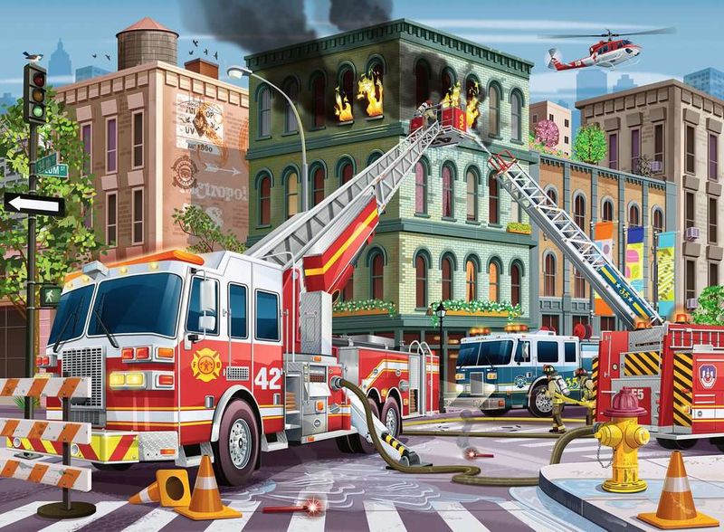 Ravensburger 100PCS Fire Truck Rescue