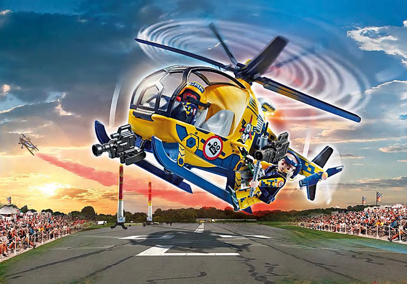 Air Stunt Show Helicopter with Film