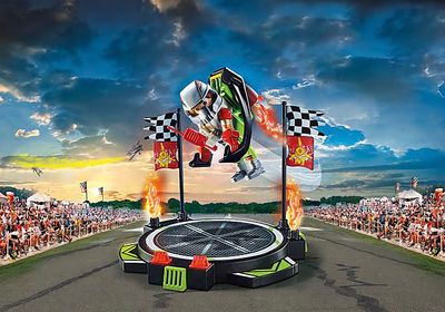 Air Stunt Show Stuntman with Jetpack