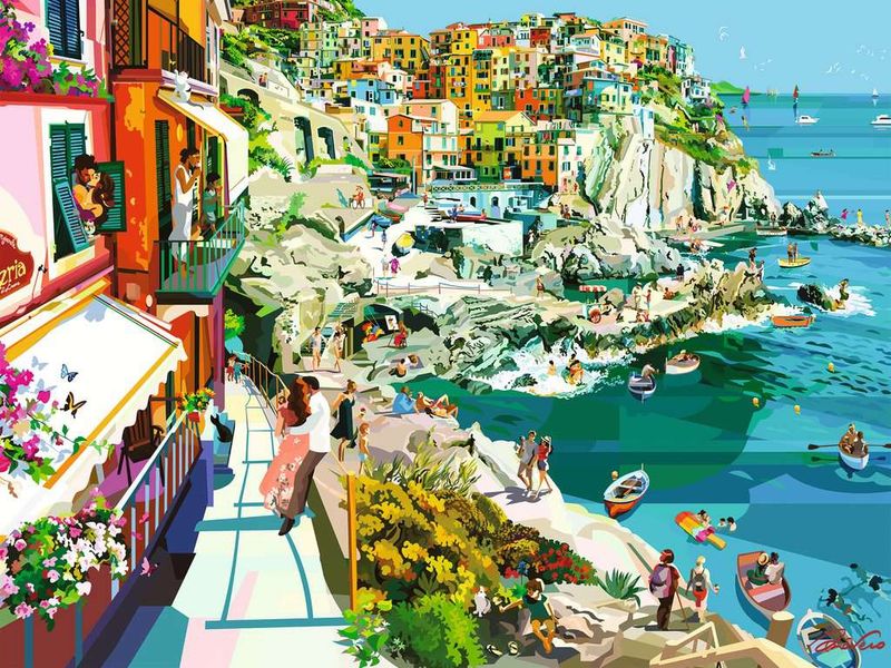 Ravensburger 1500PCS  Romance in Cinque Terre