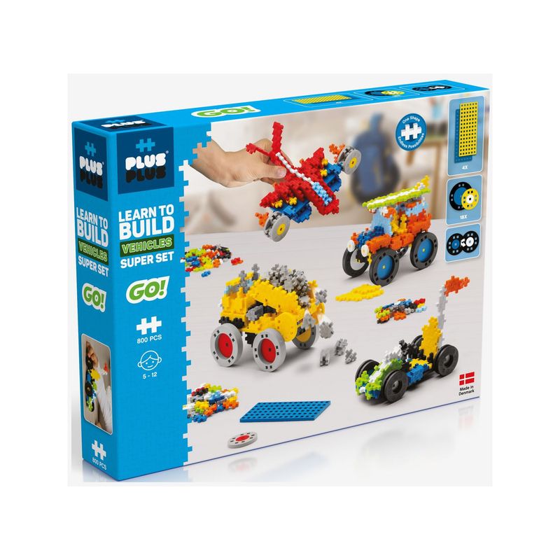 Plus Plus Learn to Build - Vehicles Super Set 800 Basic