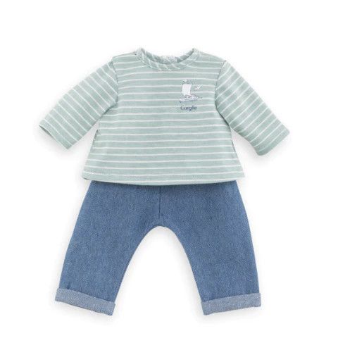 Corolle 12 inch Pants and Striped Shirt