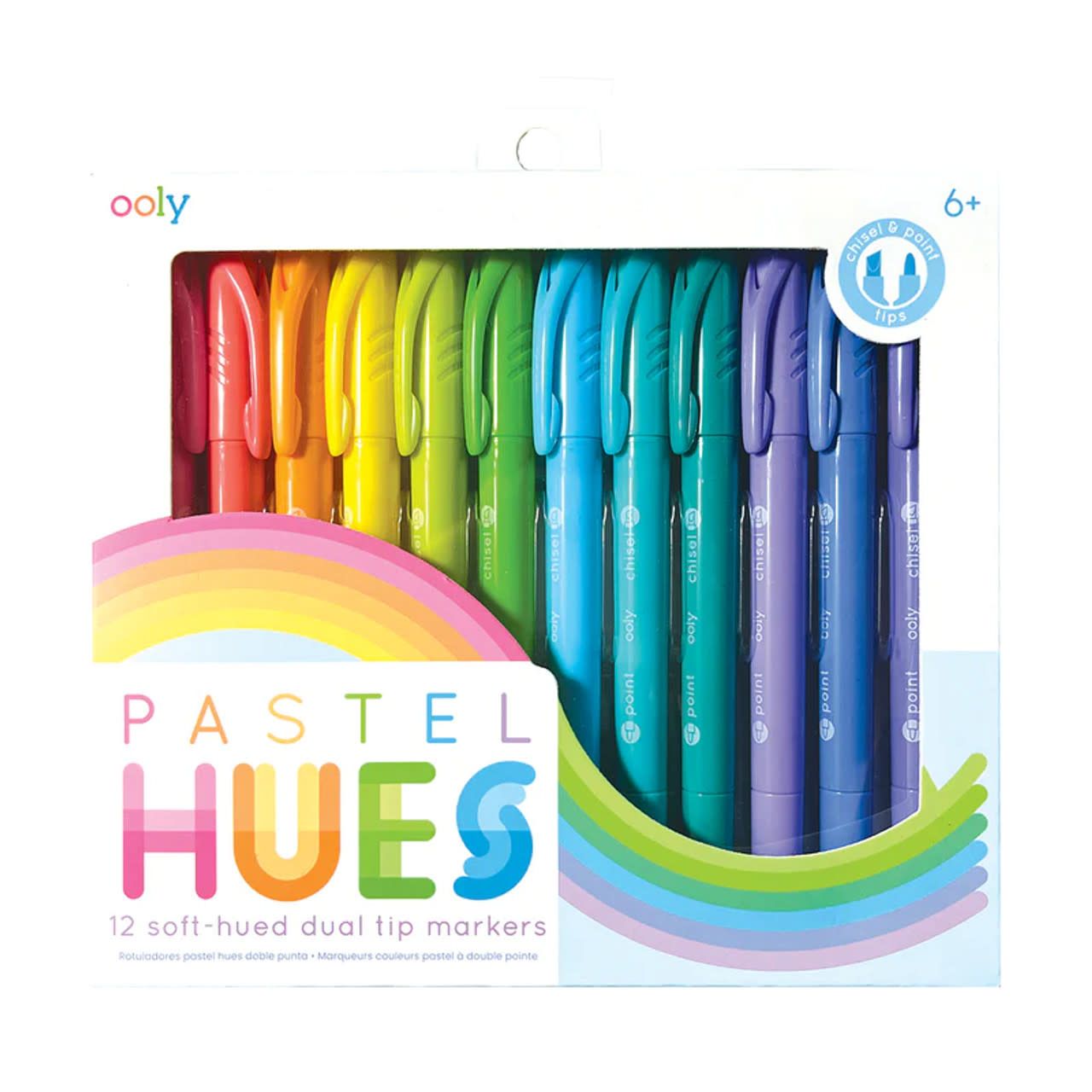 Pastel Hues Dual Tip Markers - Set of 12