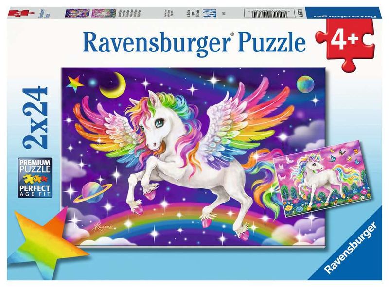 Ravensburger 2X24 Unicorn and Pegasus