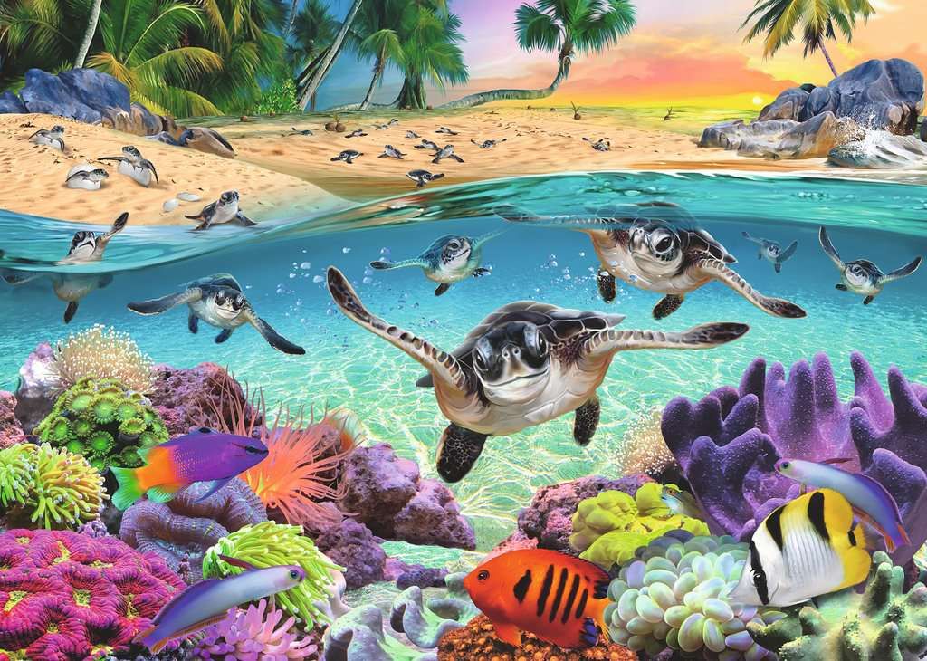 Ravensburger 500PCS Race of the Baby Sea Turtles