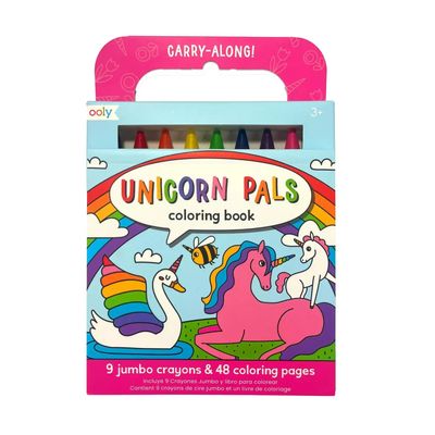 Carry Along Crayons &amp; Coloring Book Kit - Unicorn Pals