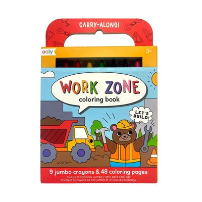Carry Along Crayons &amp; Coloring Book Kit - Work Zone