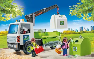 Playmobil Glass Recycling Truck with Container