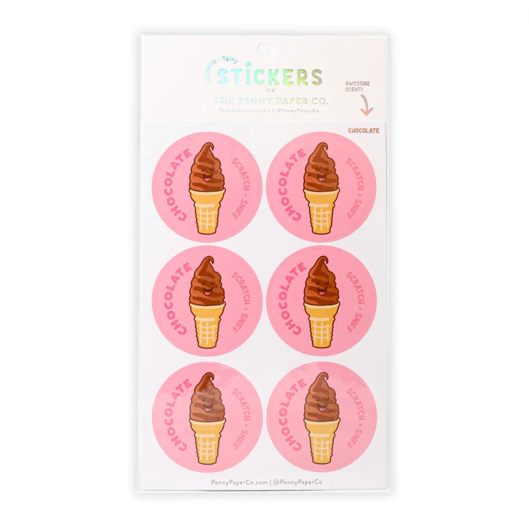 The Penny Paper Co Chocolate Scented Scratch and Sniff Stickers