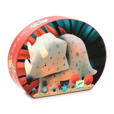 Silhouette puzzle / Teo the dino - 24 pcs