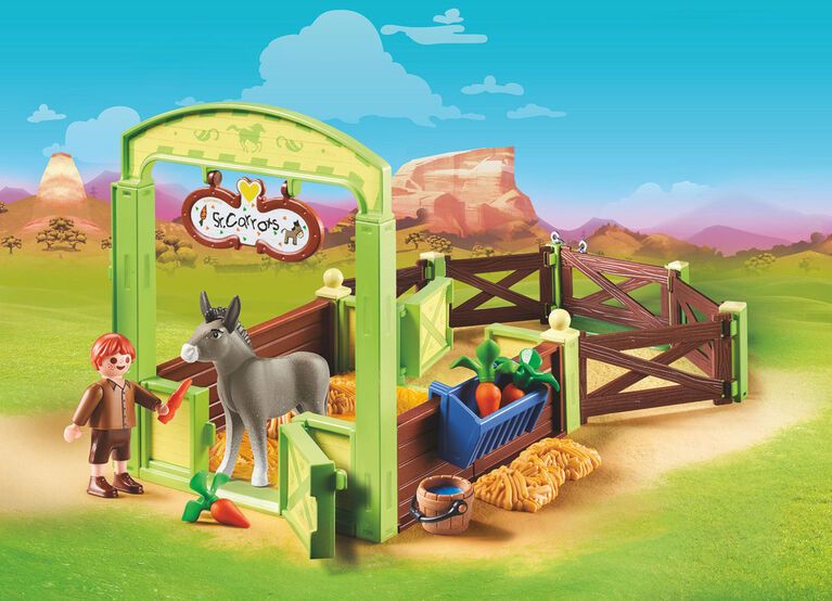 Snips &amp; Senior Carrots with Horse Stall