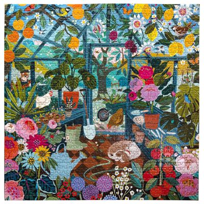 eeboo ENGLISH GREENHOUSE 1000 PIECE PUZZLE