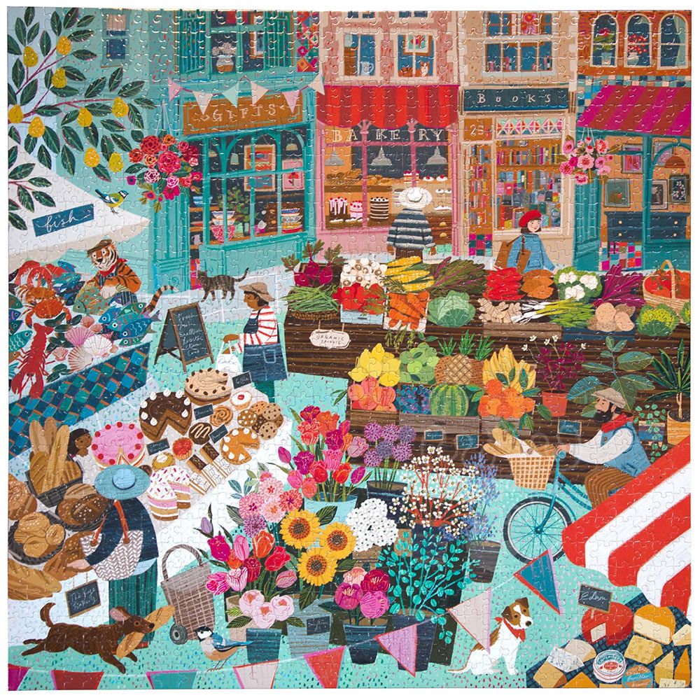 eeboo ENGLISH GREEN MARKET 1000 PIECE PUZZLE