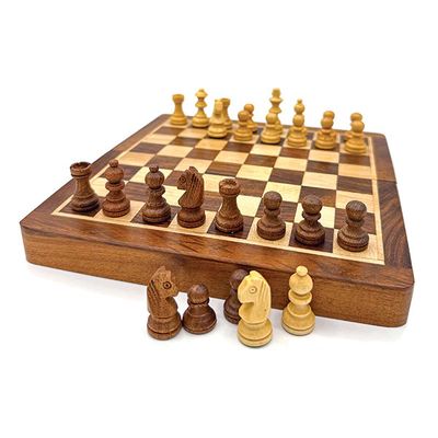 Folding Magnetic Wooden Chess Set