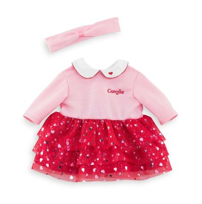 Corolle 14 Inch Dress Heart Petals and Headband