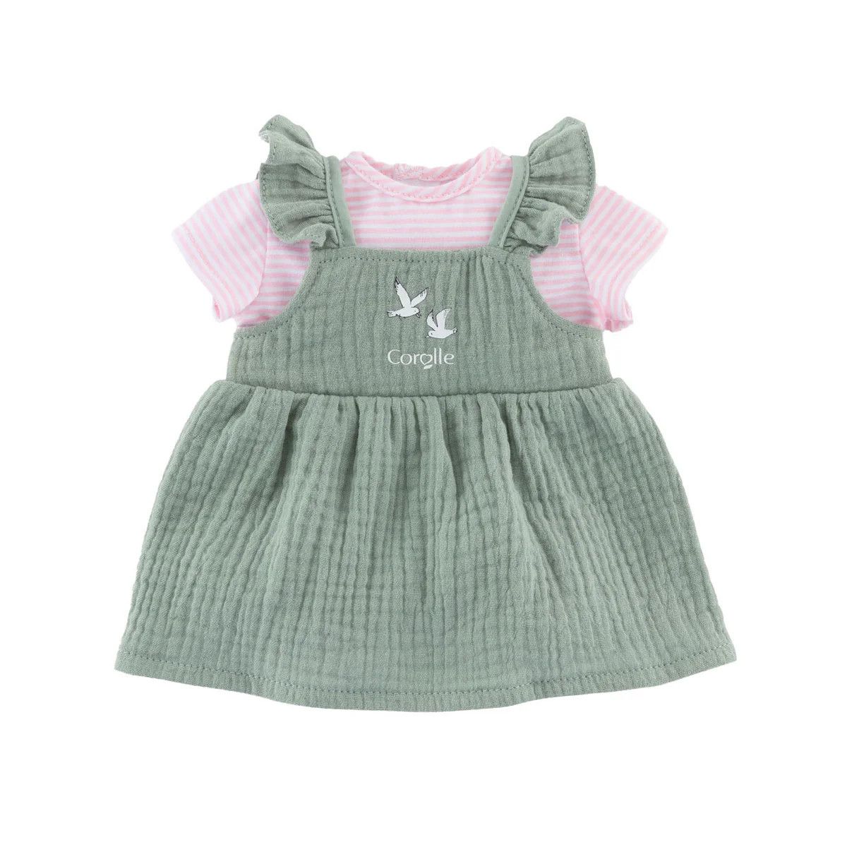 Corolle 14 Inch Outfit Ruffle Dress and T Shirt