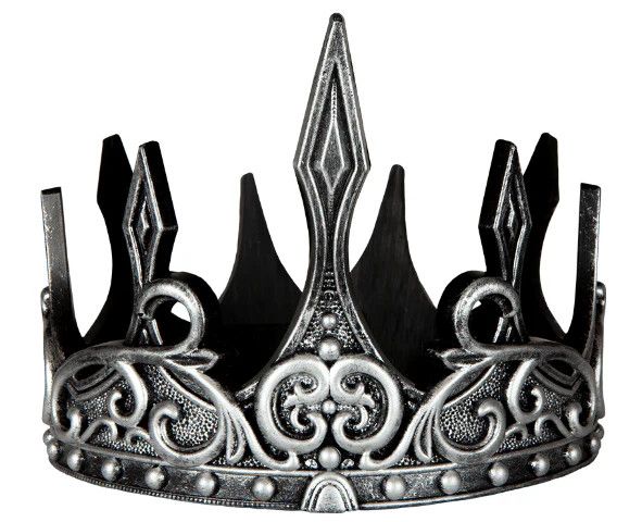 Medieval Crown, Silver/Black
