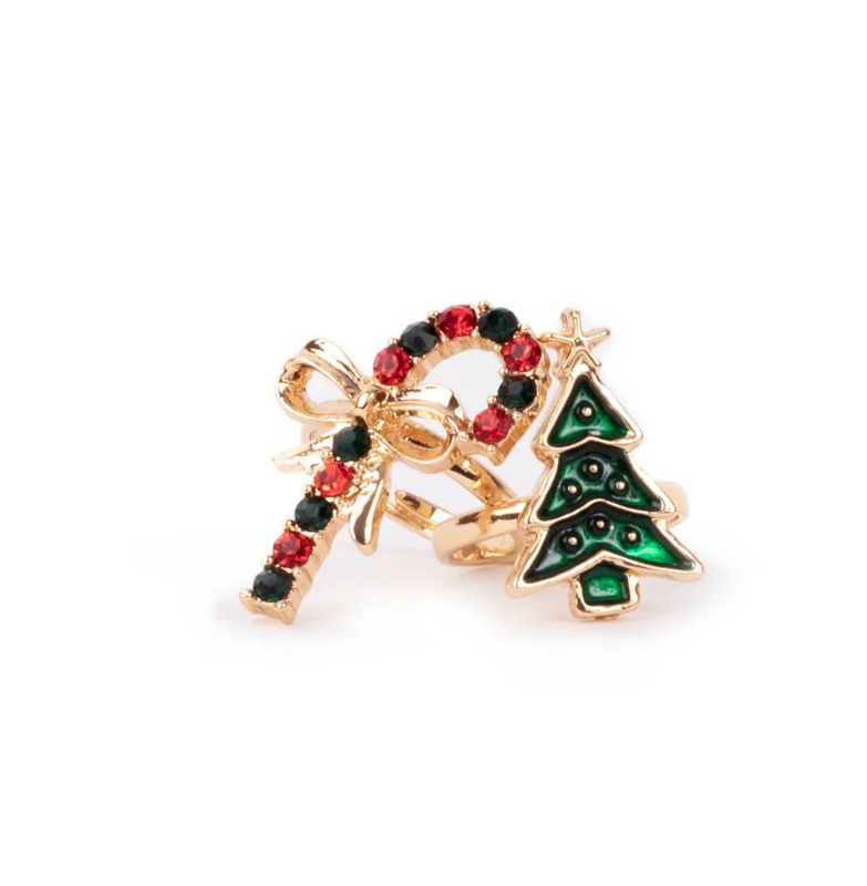 All Aglow Holiday Rings, 2pc Set