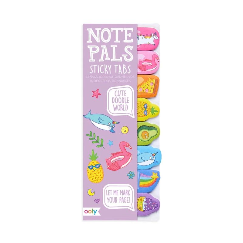 Note Pals Sticky Tabs - Cute Doodle World