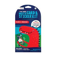 Tiny Tada! Note Cards &amp; Sticker Set Dinos &amp; Dragons