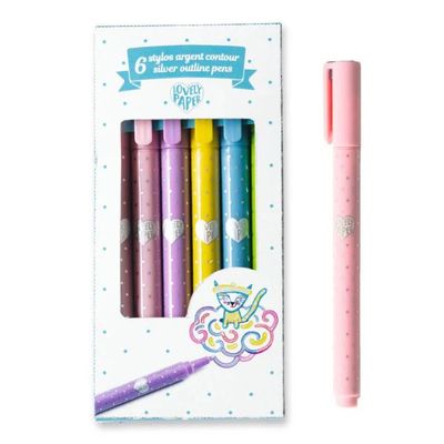 Lovely Paper // Silver Outline Pens