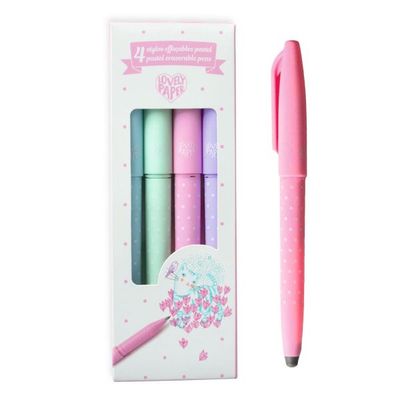 Lovely Paper // 4 Pastel erasable pens
