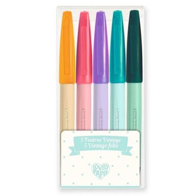 Lovely Paper // 5 vintage felts