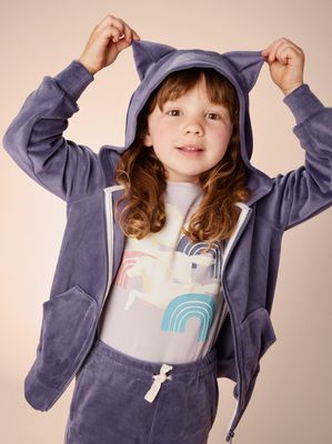 Cat Ears Velour Hoodie