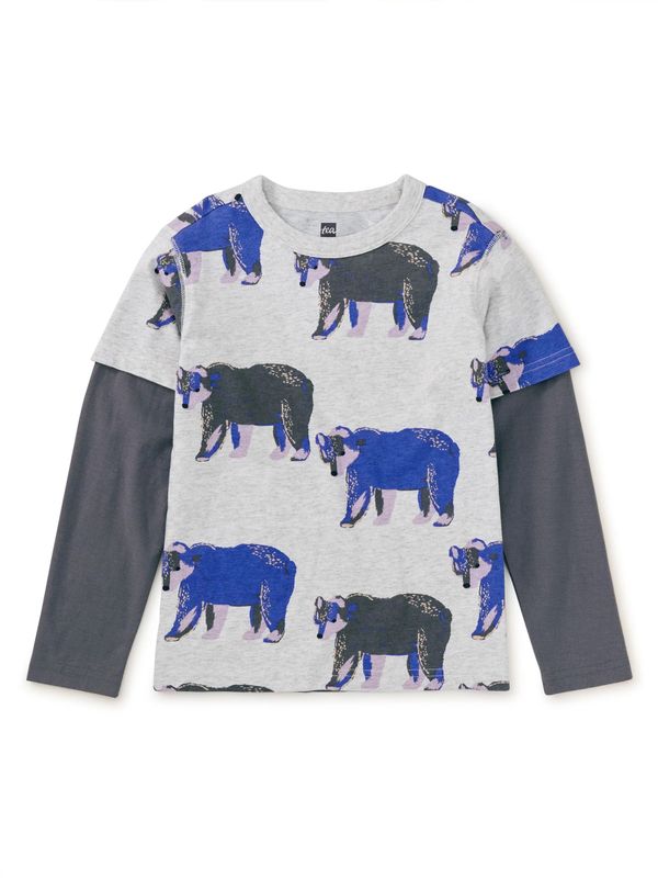Printed Layered Sleeve Tee