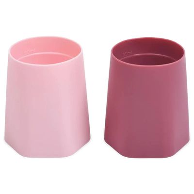 Silicone Training Cup 2PK - Rose-Burgundy