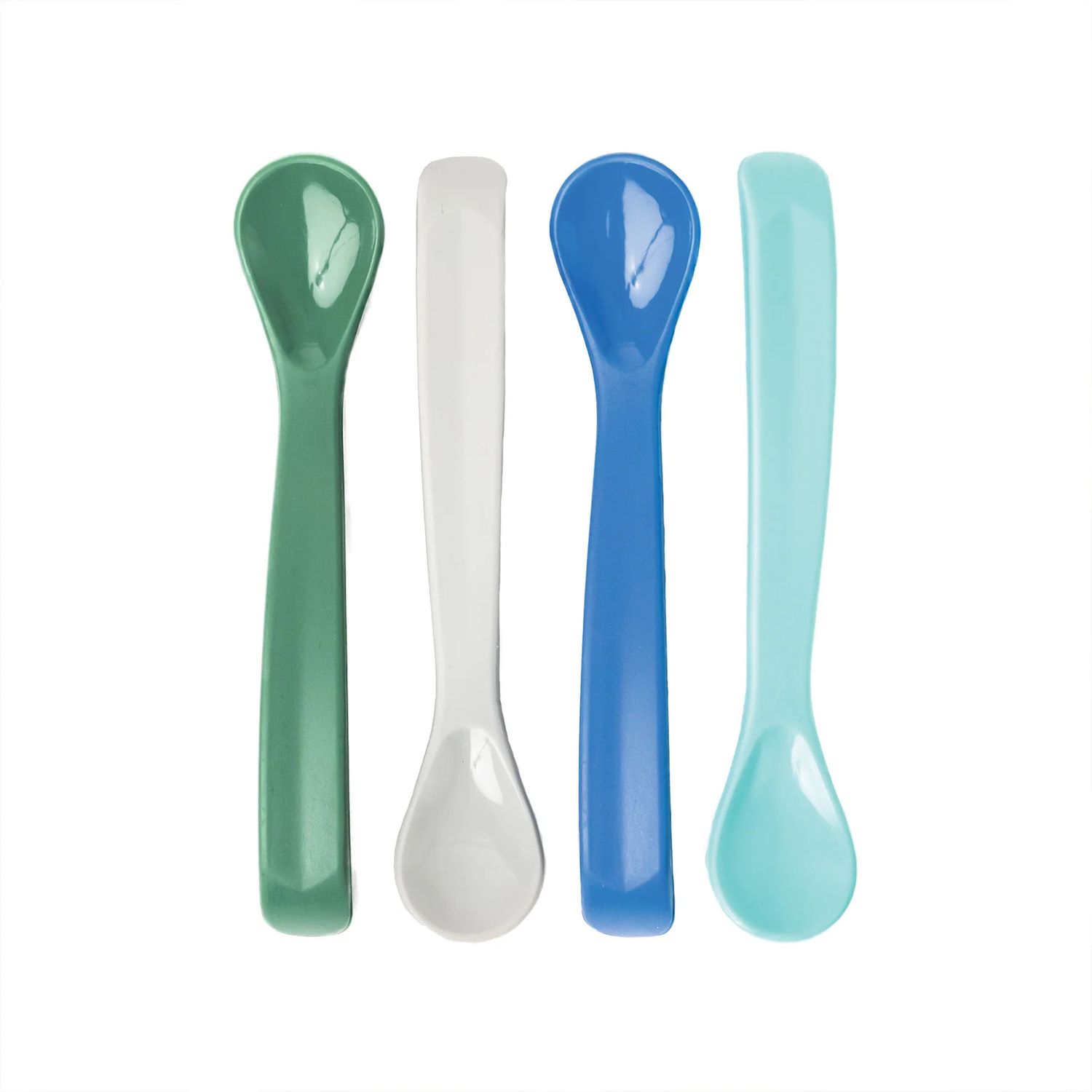 Tiny Twinkle - Silicone Spoon 4PK - Green Grey Blue