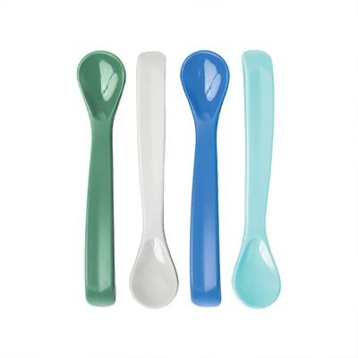 Tiny Twinkle - Silicone Spoon 4PK - Green Grey Blue