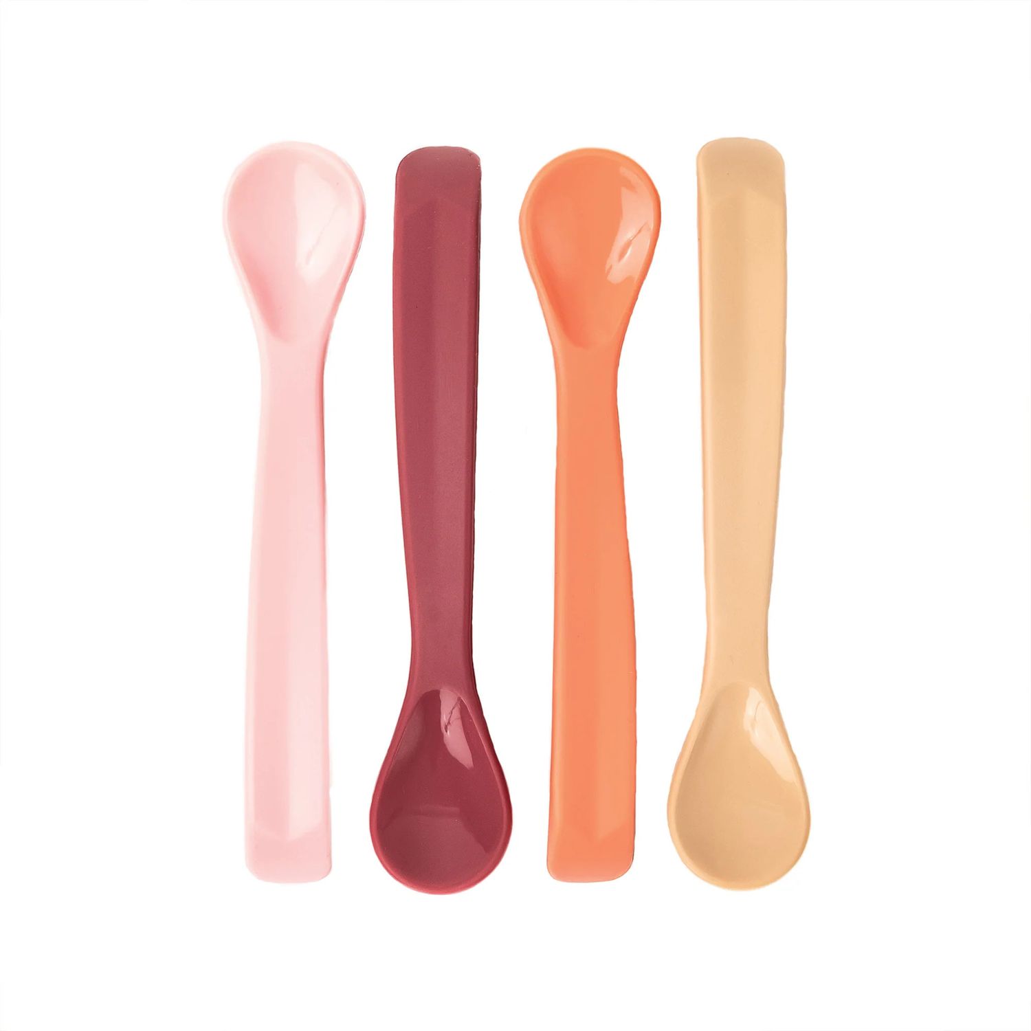 Tiny Twinkle - Silicone Spoon 4PK - Pink Red Orange