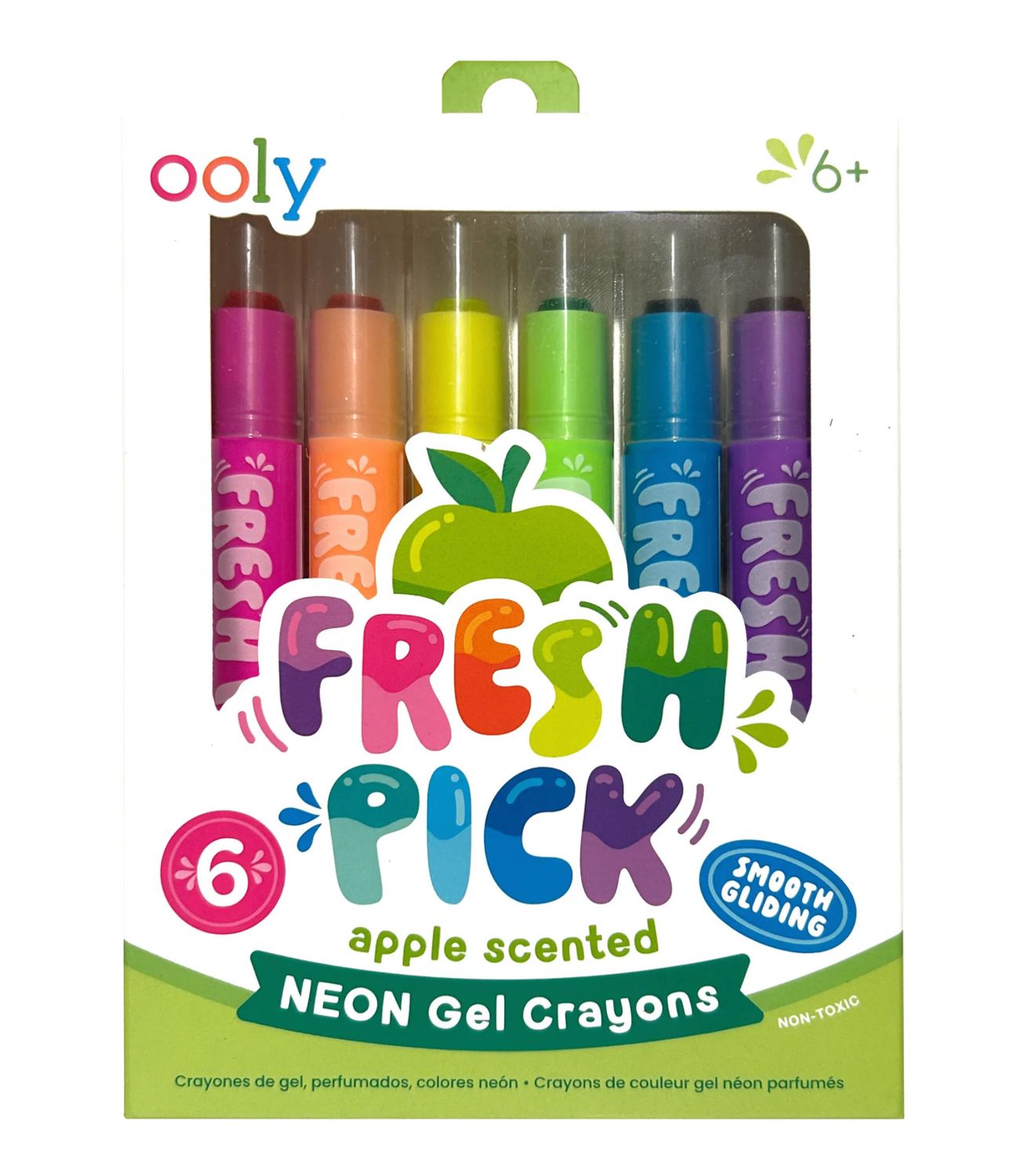 Fresh Pick Apple Scented Gel Crayons - Set of 6