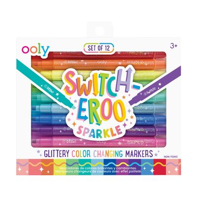 Switch-Eroo Sparkle Glittery Color Changing Markers