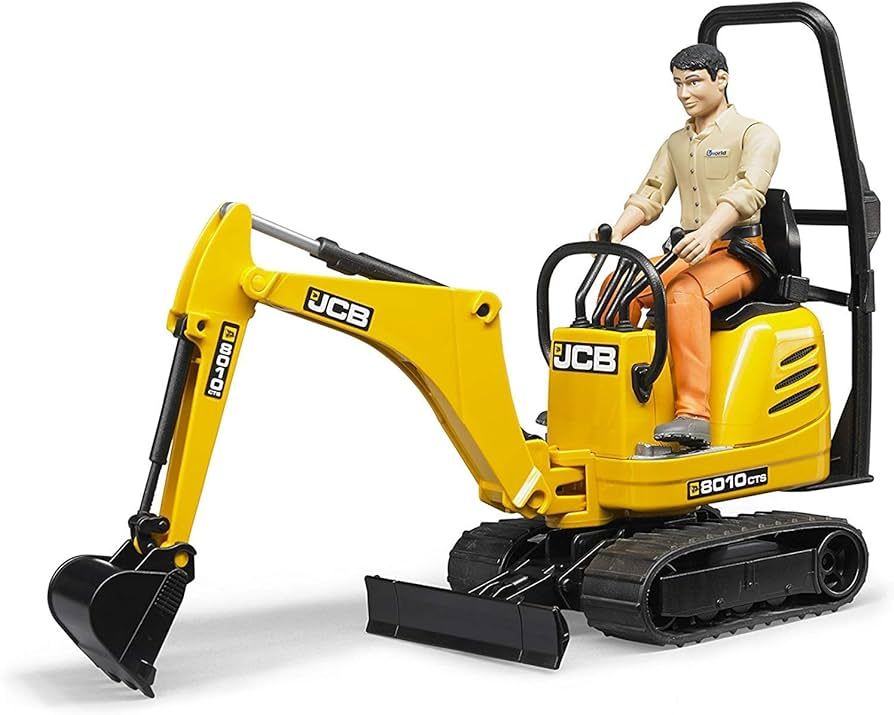 JCB Micro excavator 8010 CTS and Construction worker