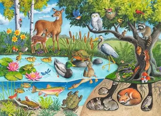 Ravensburger 60 PCS Animals above and Below