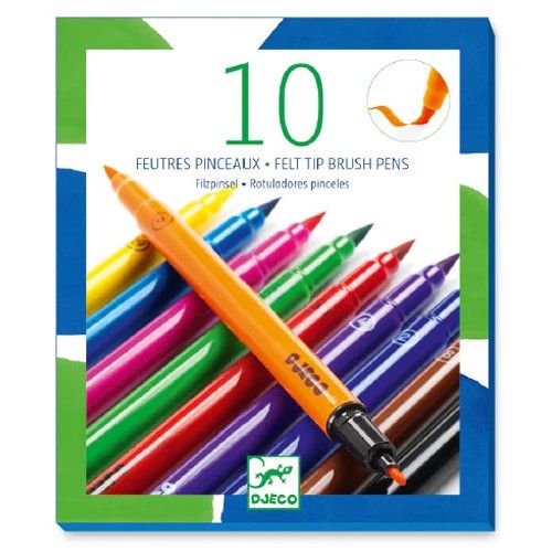 Djeco 10 Felt Brushes/Classic