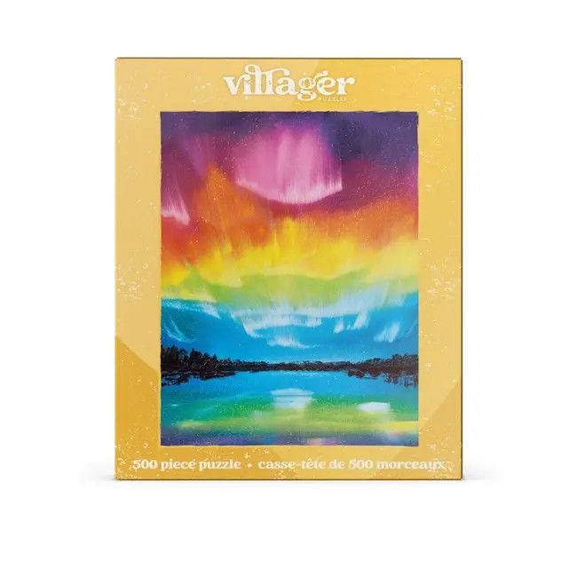 Rainbow Northern Lights 500-Piece Puzzle | Canadian Artist |