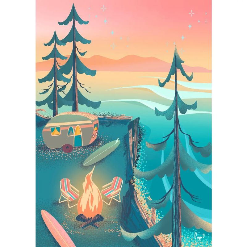 Coastal Camping 1000-Piece Puzzle | Designed in BC Canada |