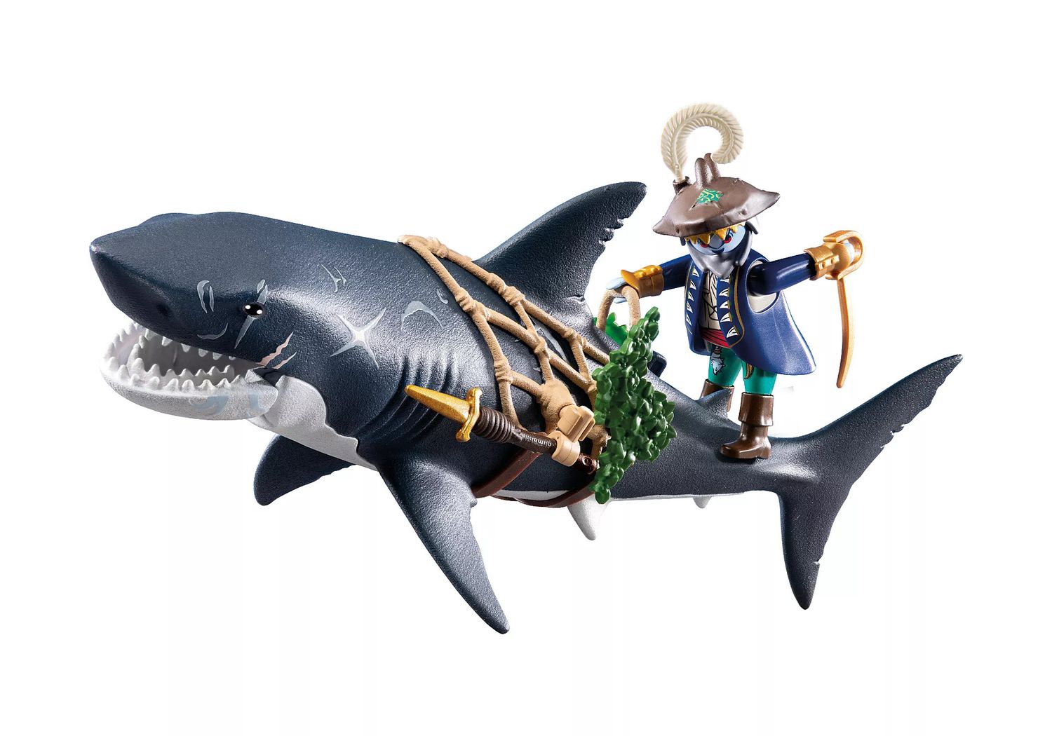 Giant Shark with Pirate