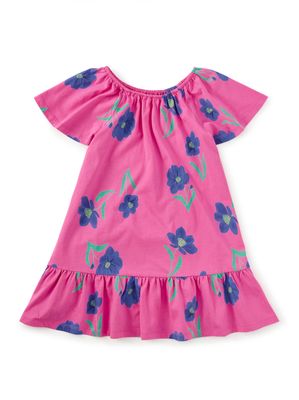 Flutter Sleeve Drop Waist Dress