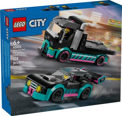 Race Car and Car Carrier Truck