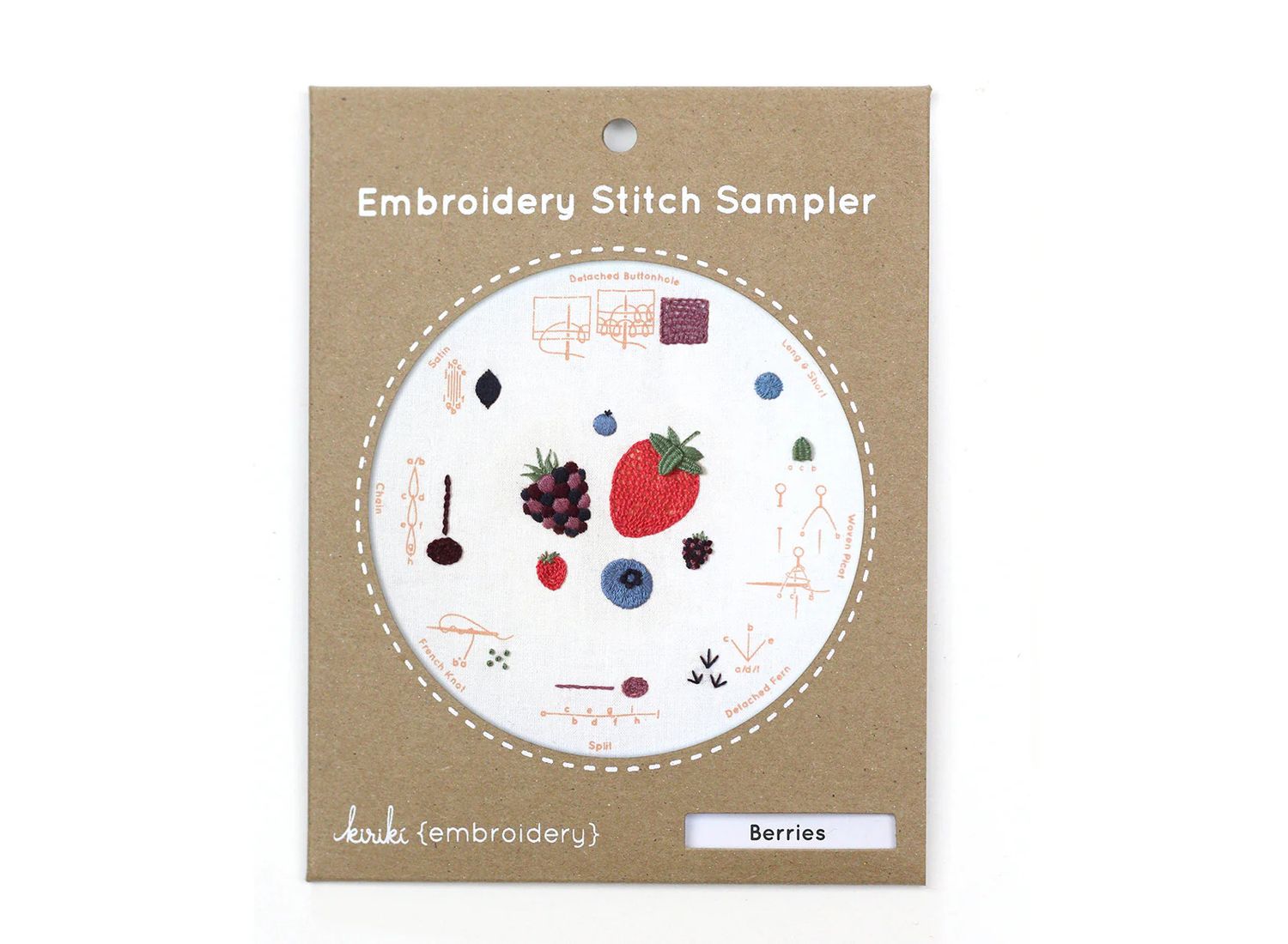 Berries-  Embroidery Stitch Sampler