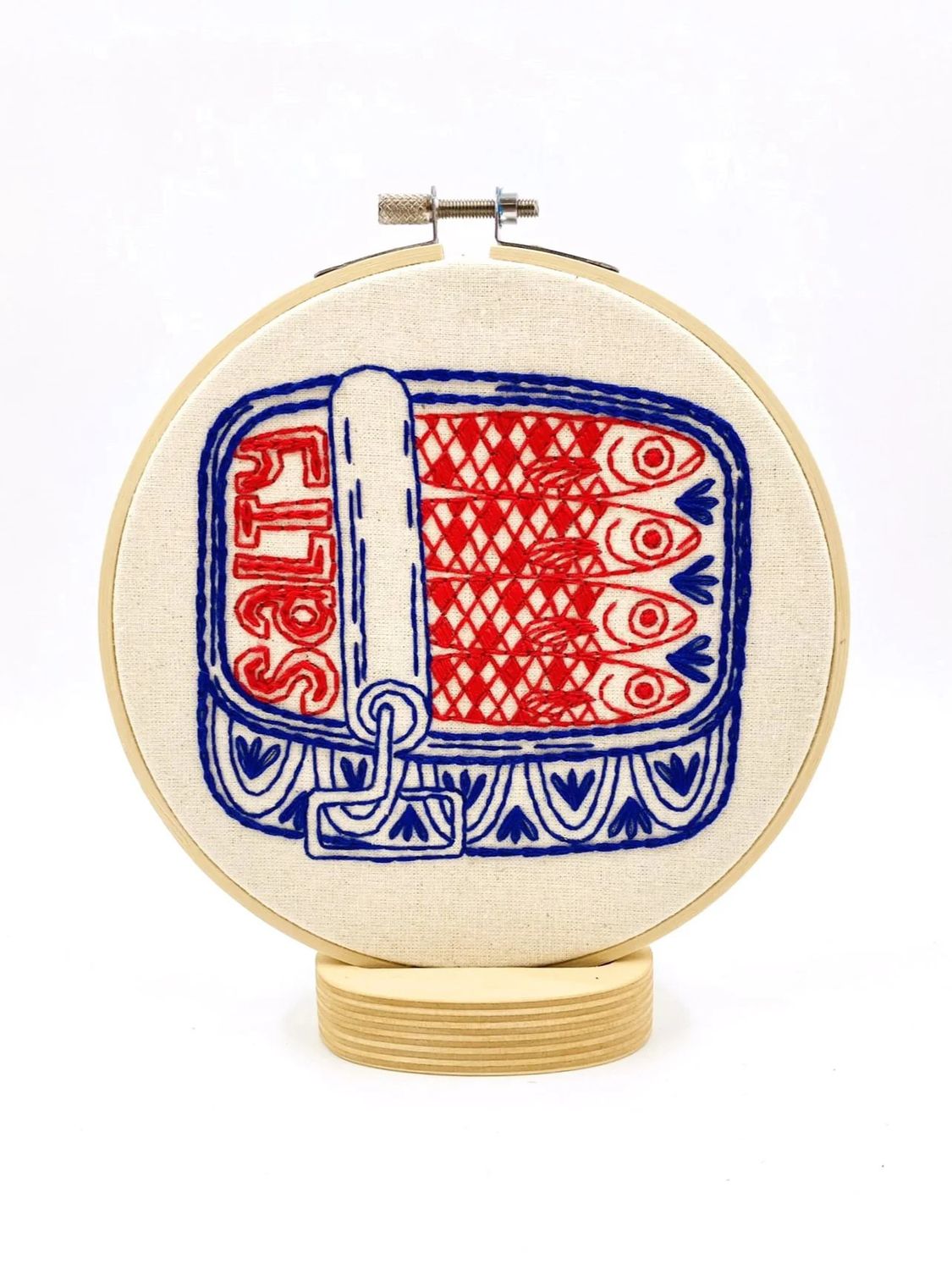 Canned Sardines Complete Embroidery Kit