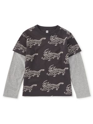 Printed Layered Sleeve Tee